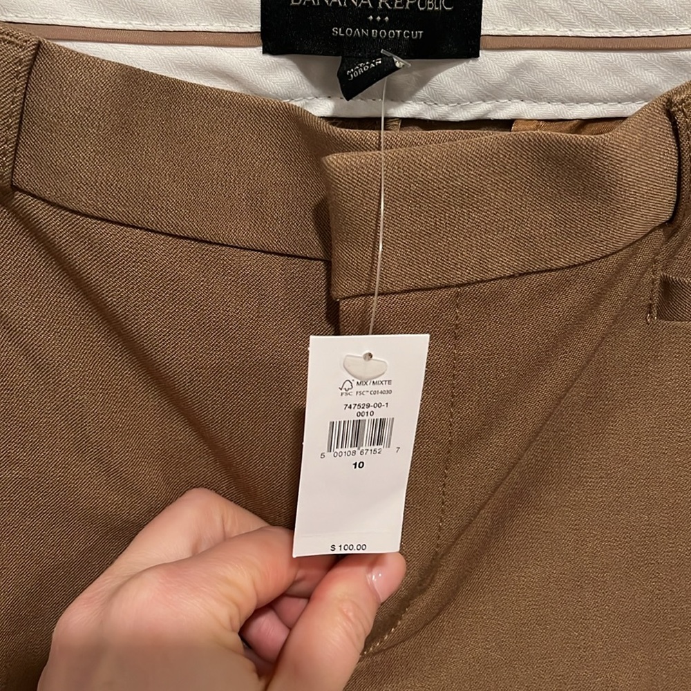 Banana Republic Factory Sloan Bootcut Pant - Plateau Beige Camel - Picture 9 of 9
